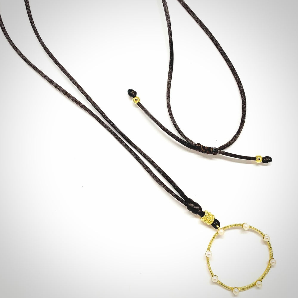 Collar llarg CIRCLE PEARLS - Estrada Joiers 